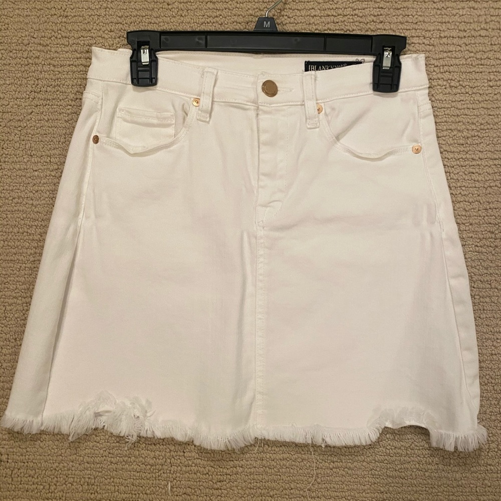 Blank NYC white denim skirt
